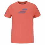 Babolat Exercise Big Flag Tee Hot Coral